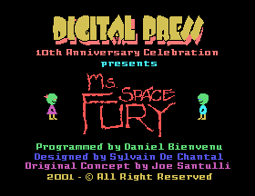 Ms. Space Fury Title Screen